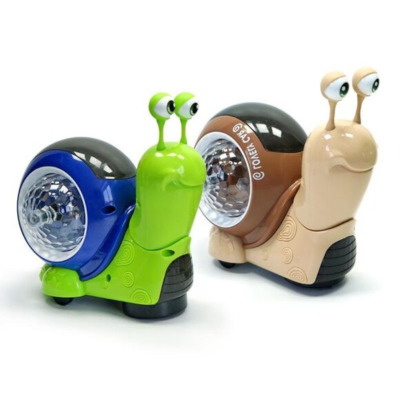 Educational Electric Lovely Walking Snail toy Music And Light Sensor 1 Snail - Picture 1 of 12